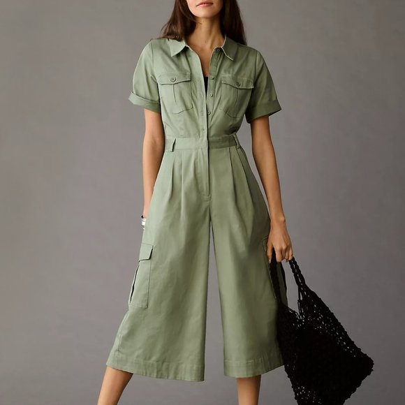 HTF Anthropologie TwentySixHundred Cropped Utility Jumpsuit